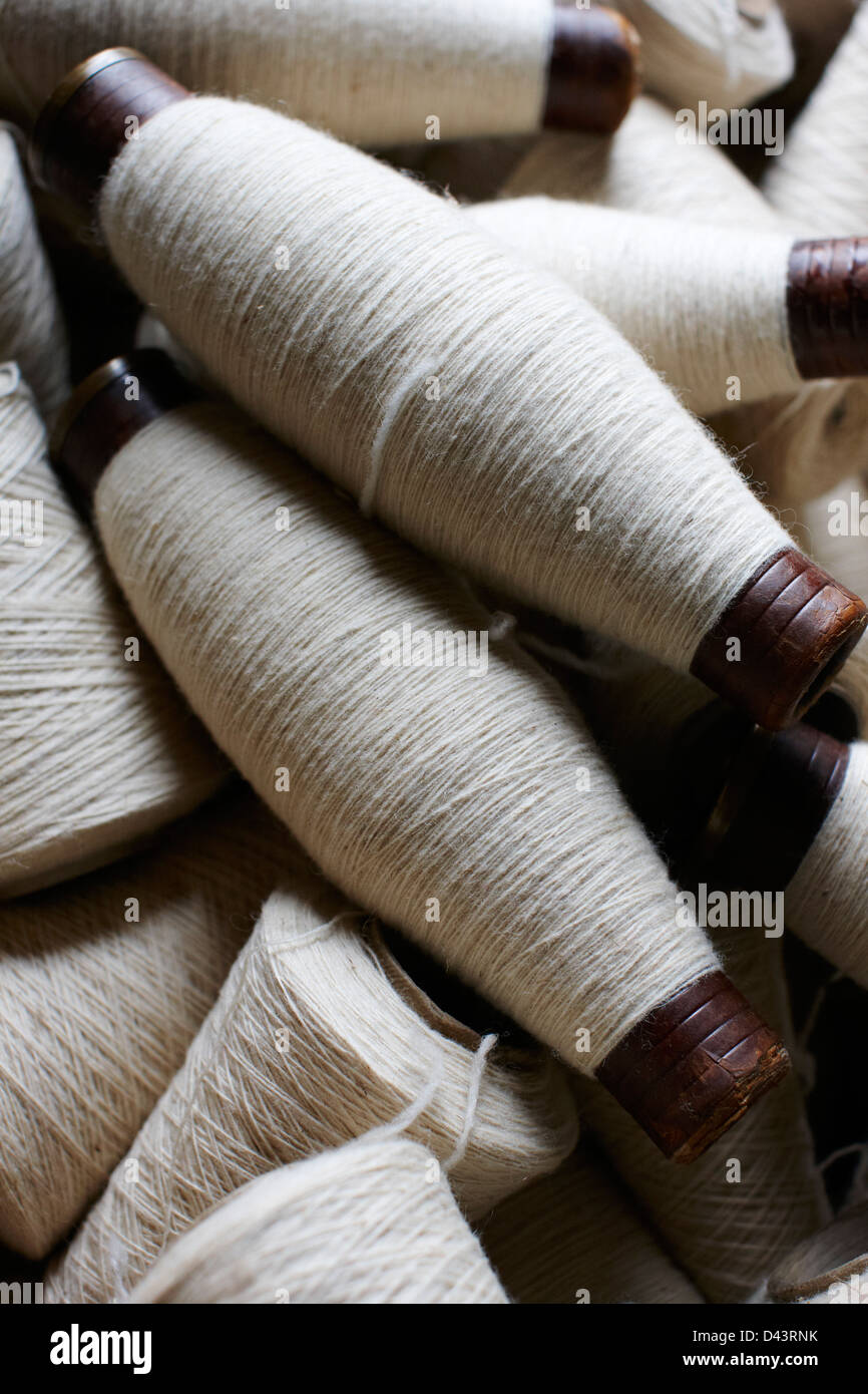 Carretes de hilo de lana, Ontario, Canadá Foto de stock