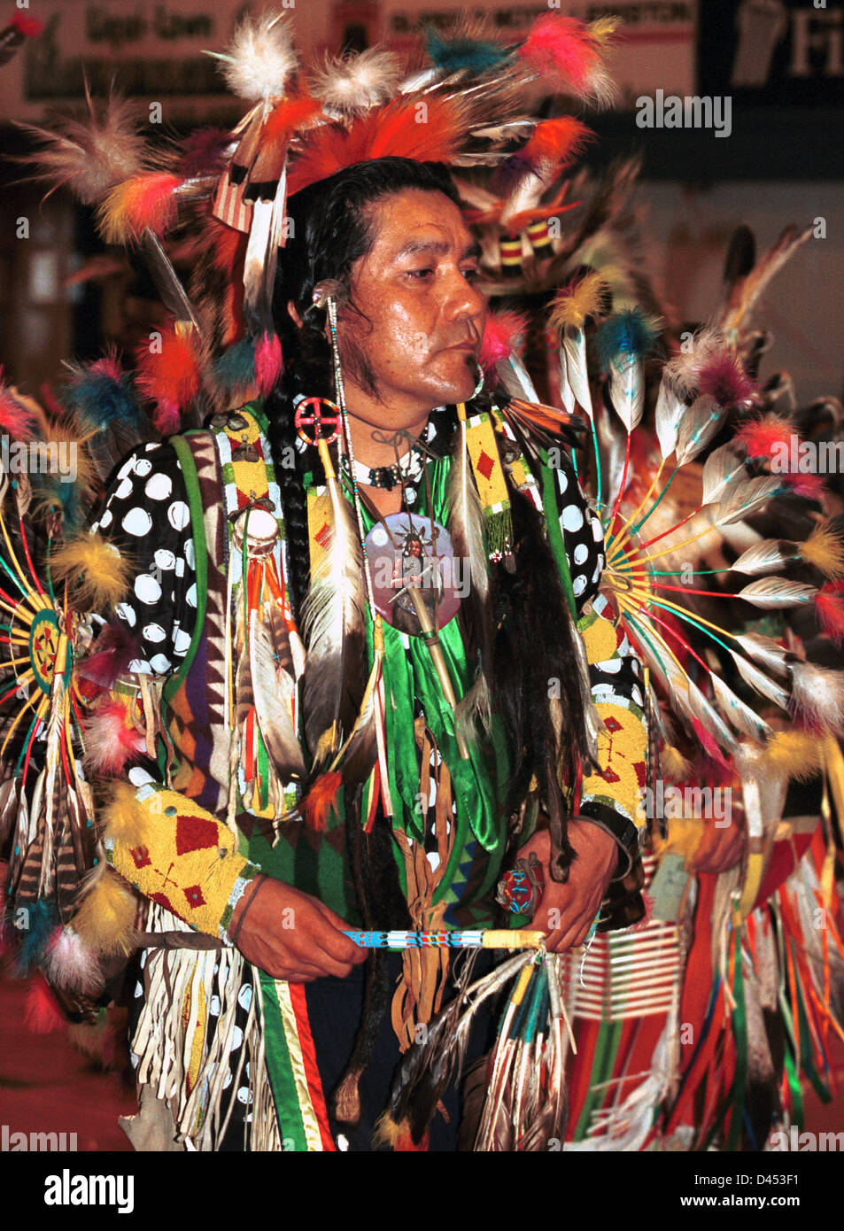 Baile Indio Americano Nativo Pow Wow en Dakota del Sur, EE.UU. Estado Llanos, Black Hills, Foto de stock