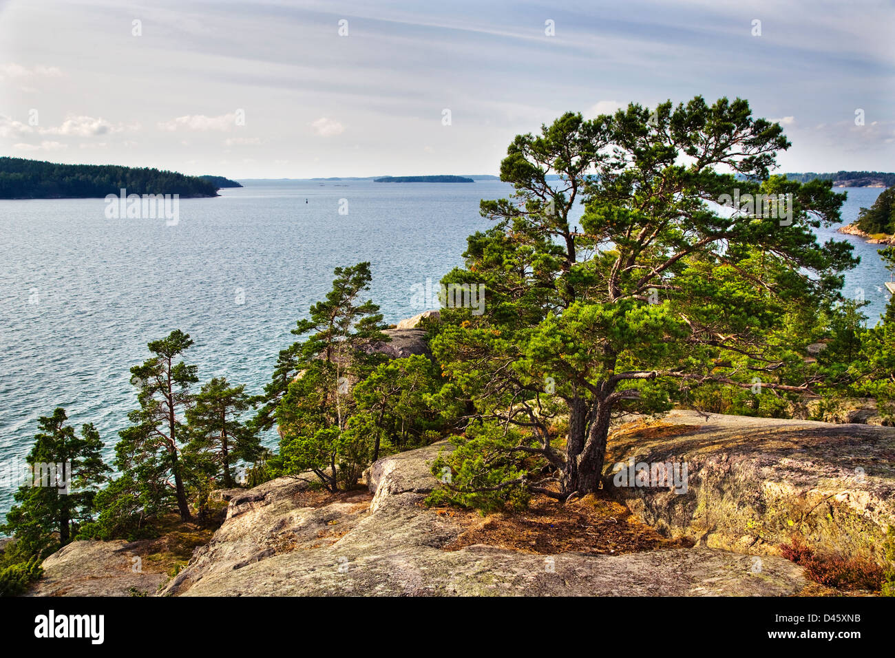Finlandia, el archipiélago de Turku, vista del archipiélago de Airisto Holiday Resort Foto de stock