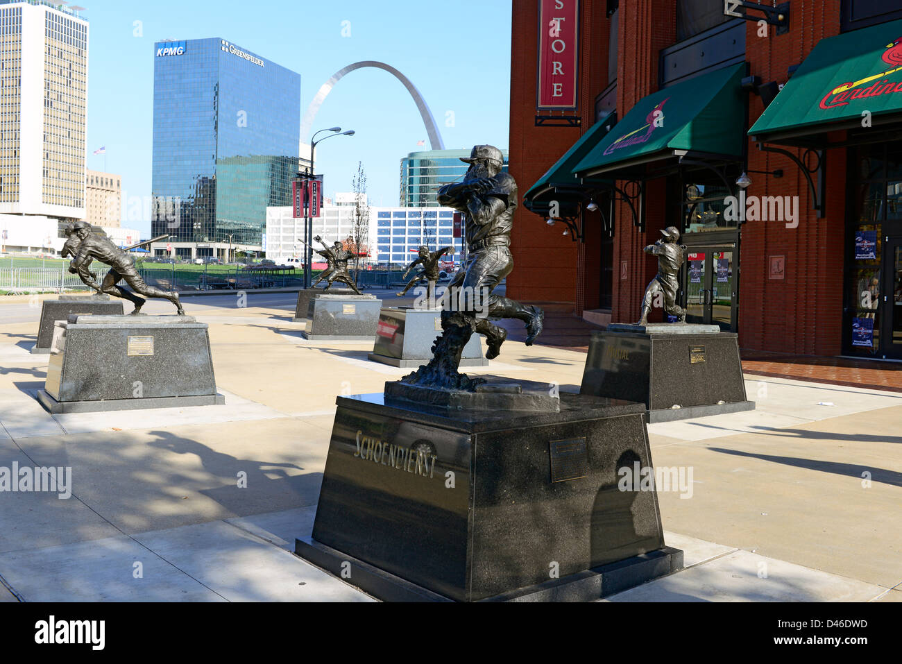 Red Schoendienst estatua Busch Stadium de San Luis Missouri MO