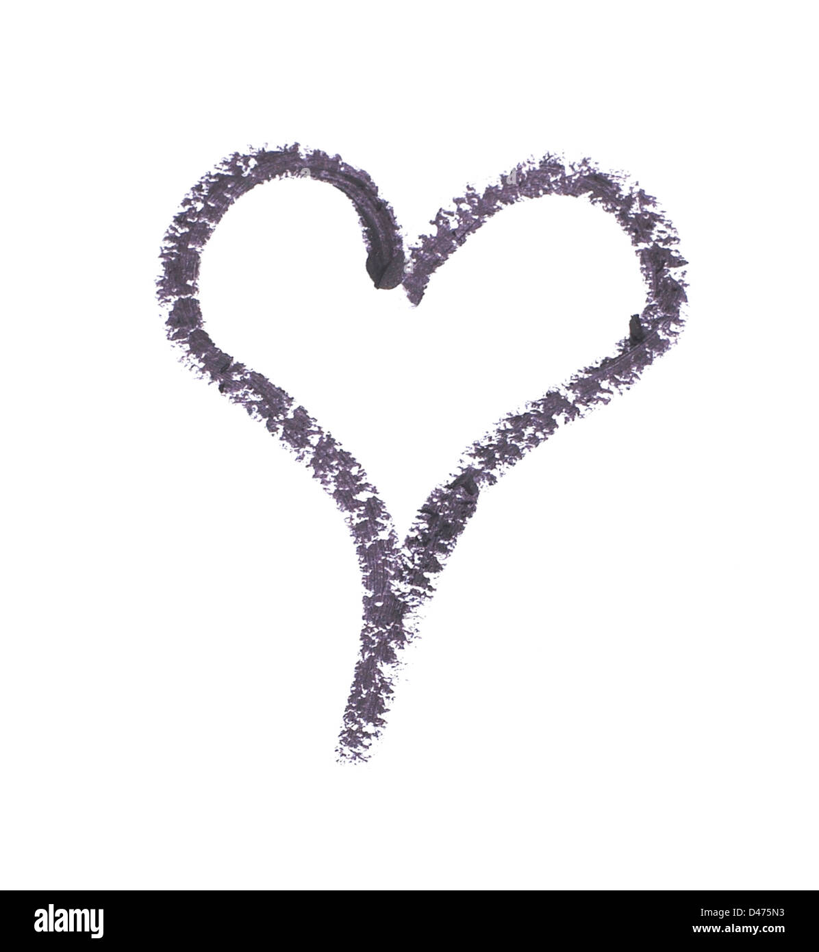 Dibujo a Lápiz de corazón recortadas sobre fondo blanco Fotografía de stock  - Alamy