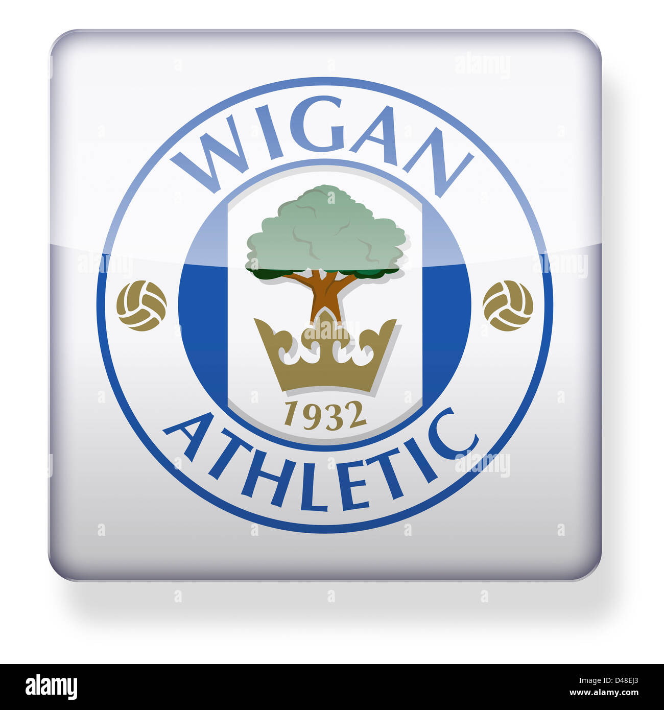 Wigan Athletic football club logo como el icono de una aplicación