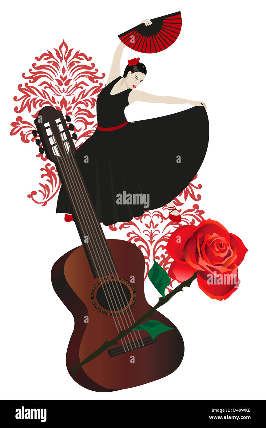 Guitarra flamenca dibujo fotografías e imágenes de alta resolución - Alamy