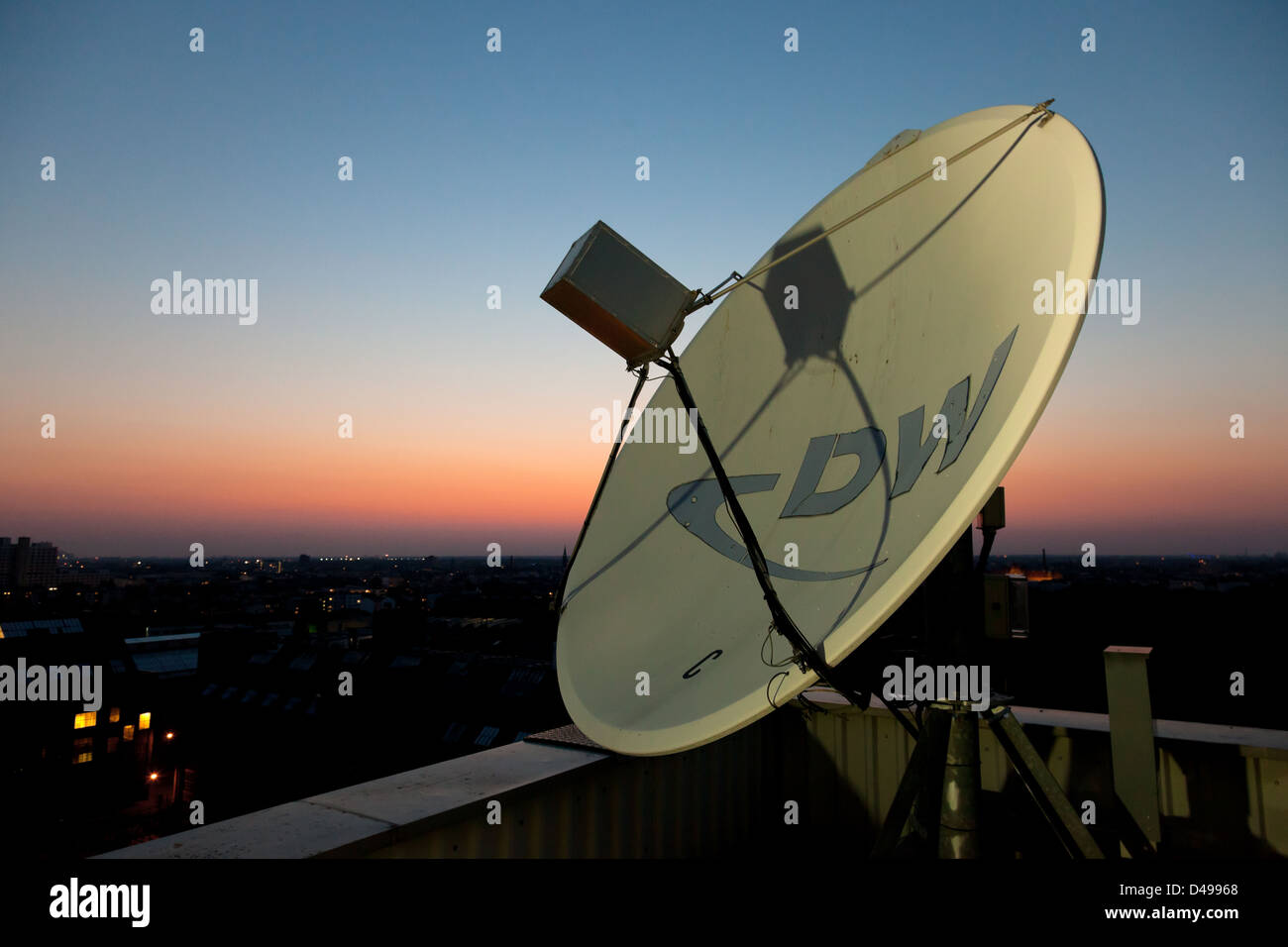 Berlín, Alemania, antena parabólica Deutsche Welle Foto de stock