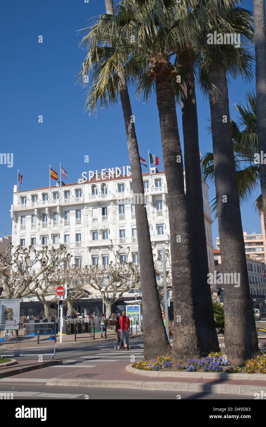 Hotel Splendid, Cannes, Francia Foto de stock