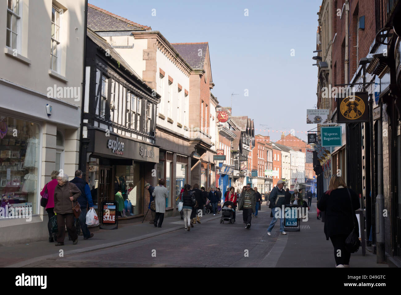 El centro de la ciudad de Hereford. Foto de stock