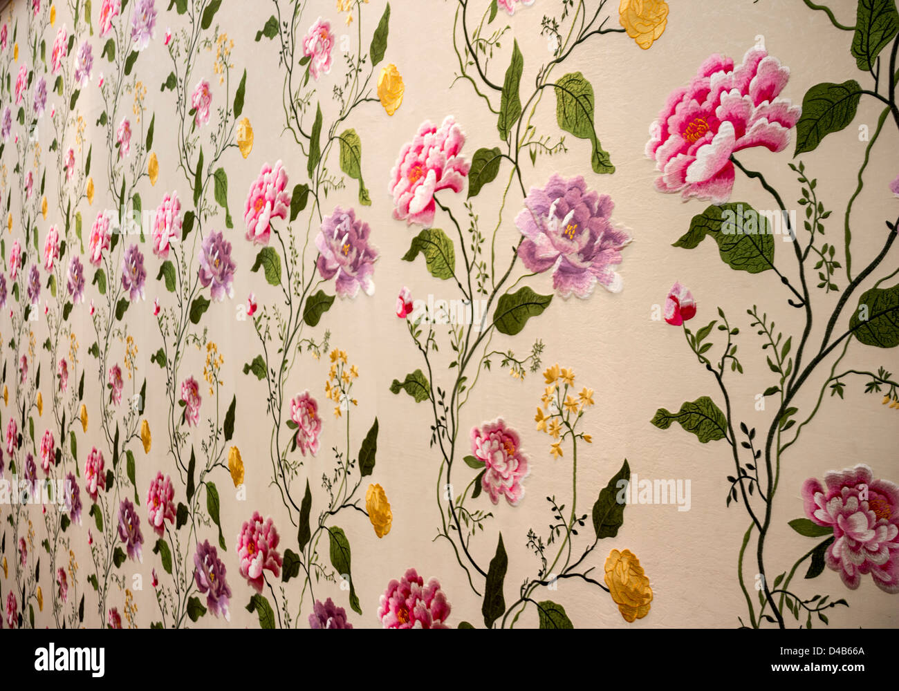 Papel tapiz floral retro de fondo . Foto de stock