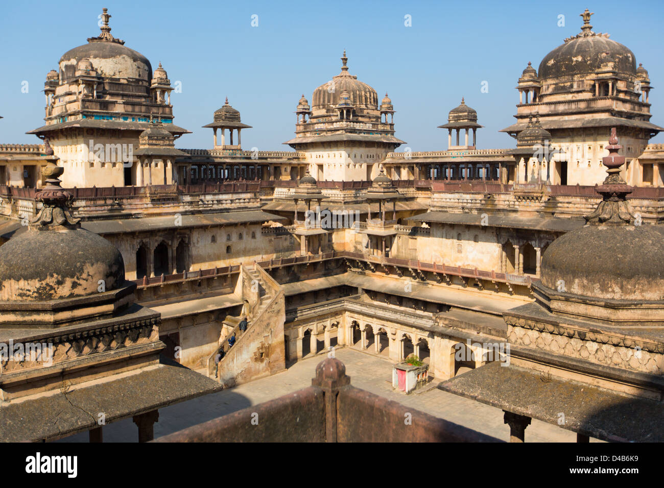 Jahangir Mahal, dentro de Orchha Fort, Orchha, India Foto de stock