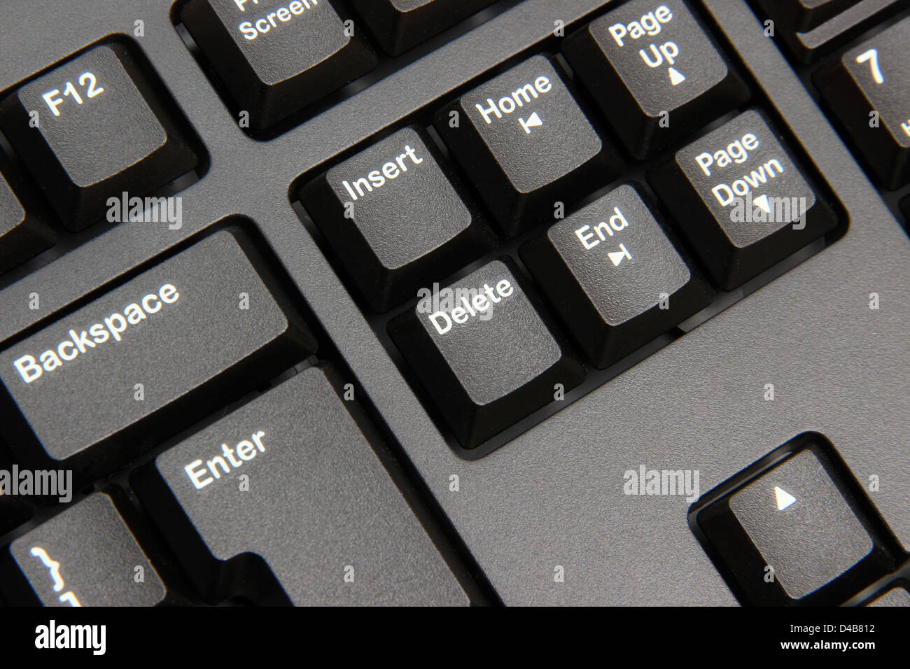 Cierre de botón delete en el teclado del ordenador Foto de stock