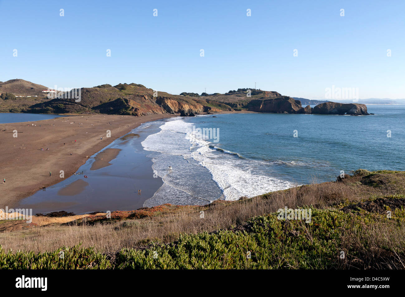 Rodeo Beach y Marin en el Golden Gate National Recreation Area. Foto de stock