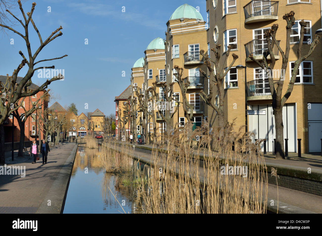 El Albion Canal en Rotherhithe, Londres, Reino Unido. Foto de stock