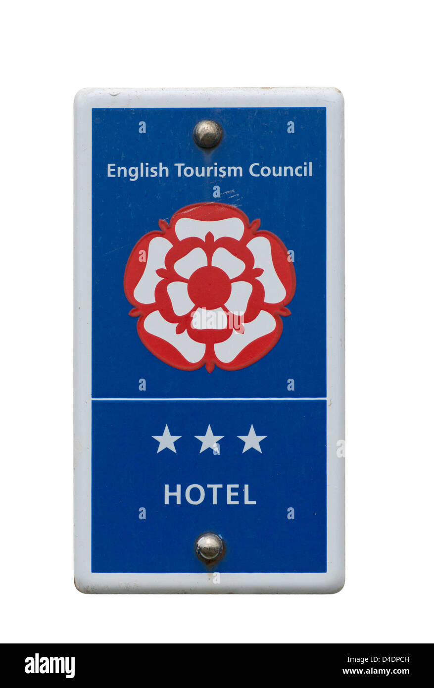 Consejo Inglés de Turismo 3 estrellas Hotel firmar Foto de stock