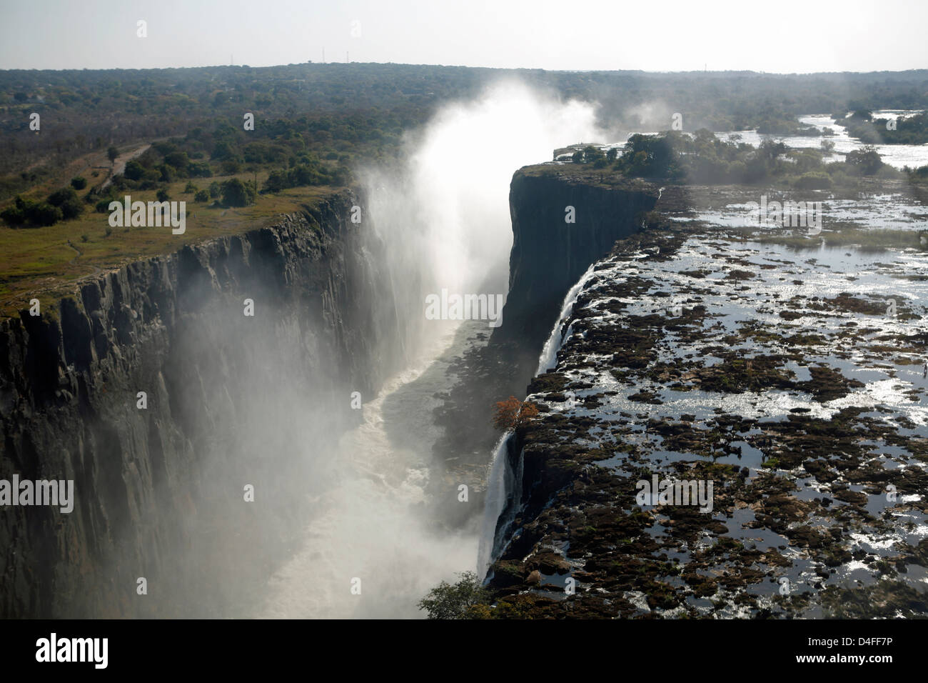 Vista aérea de Victoria Falls Foto de stock
