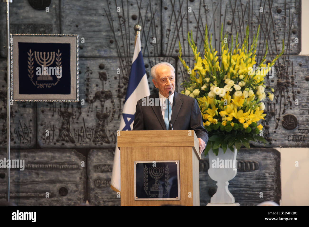 Presidente Shimon Peres Foto de stock