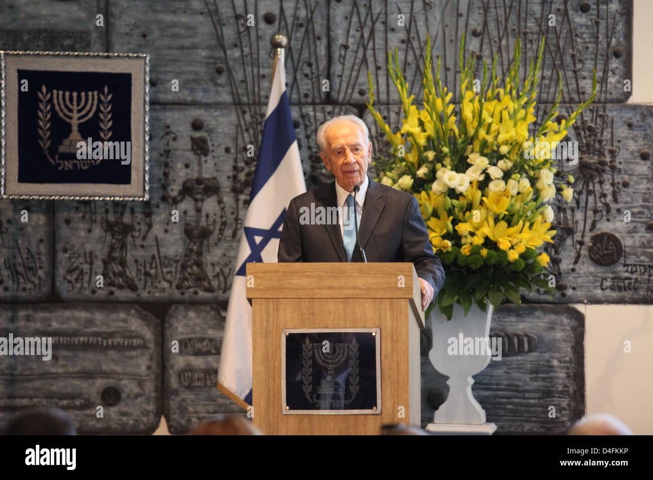 Presidente Shimon Peres Foto de stock