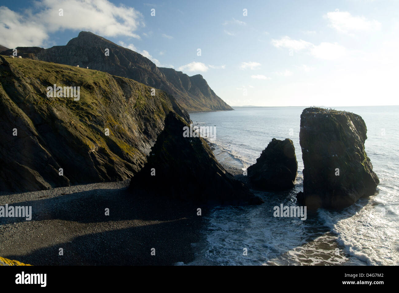 Ynys fawr morfa trefor península de lleyn gwynedd North Wales uk Foto de stock