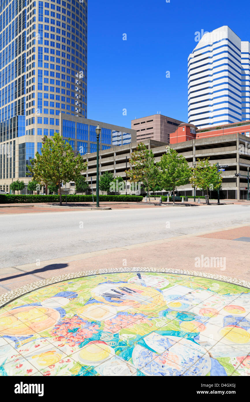 Azulejería en Market Square Park, en Houston, Texas, EE.UU. Foto de stock