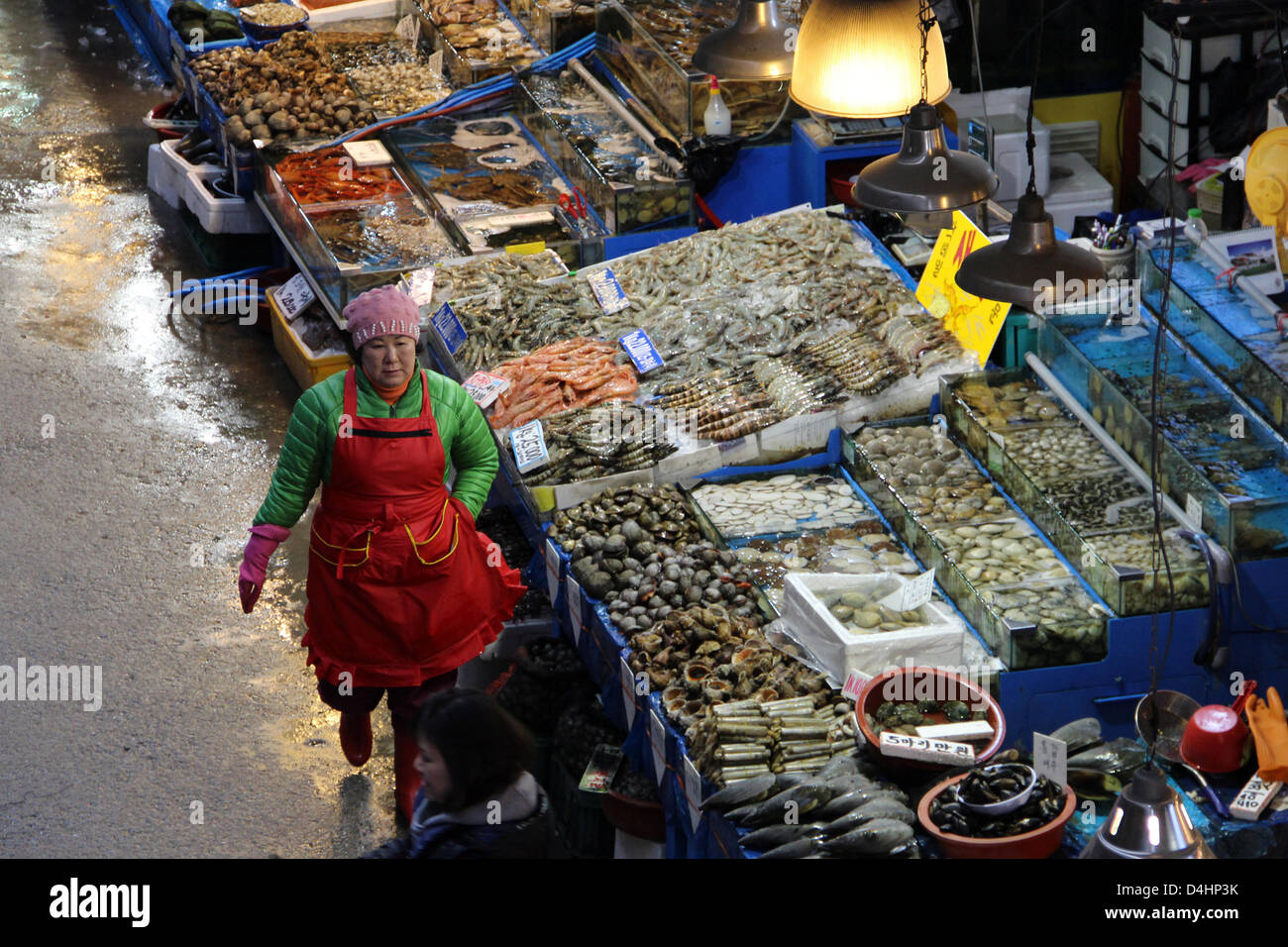 Corea del Sur: Mercado Mayorista Pesquero Noryangjin, Seúl Foto de stock