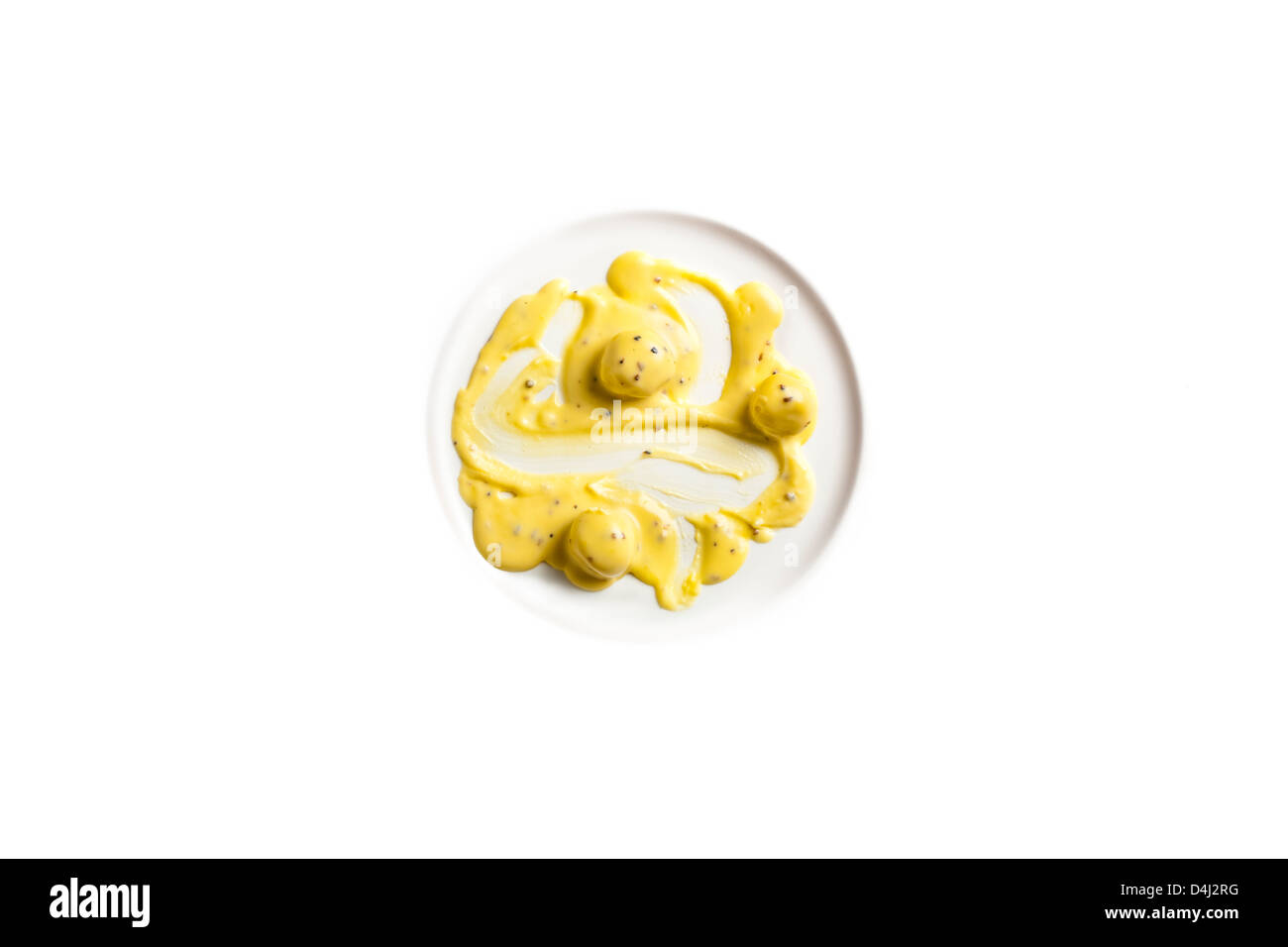 Gnocchi di Polenta con Fonduta Tartufata. Harina de maíz dumplings con fondue de queso y trufa negra. Foto de stock