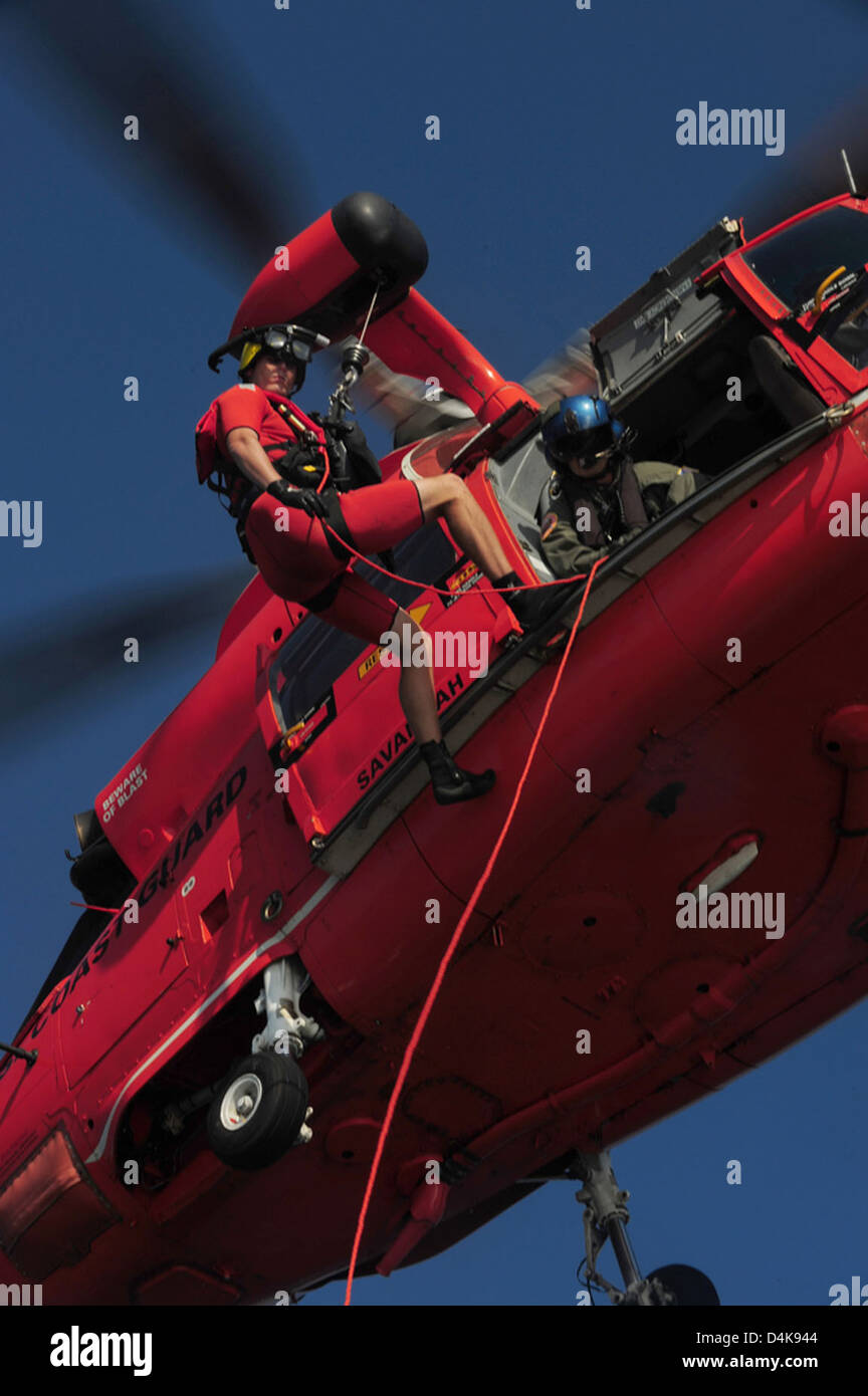 Formación de Rescate en helicóptero Foto de stock