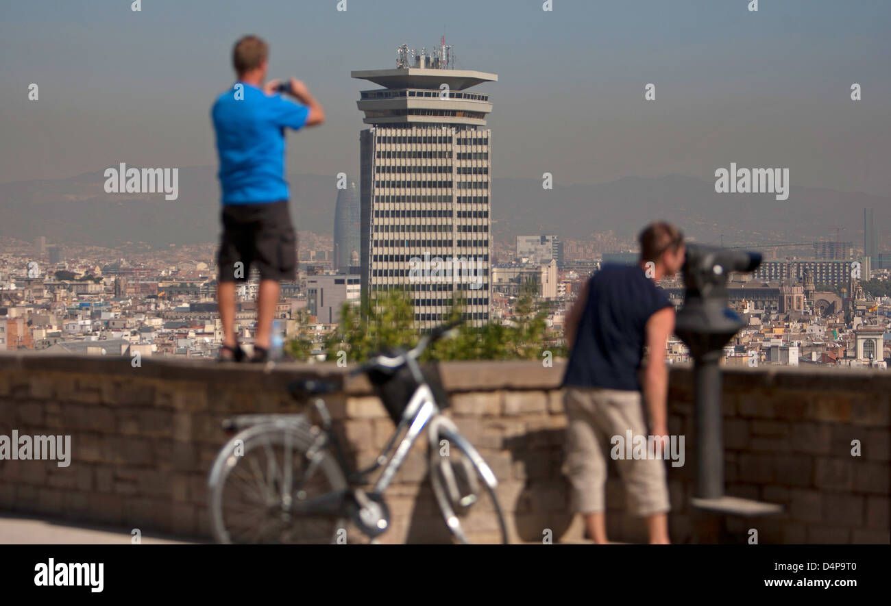 Barcelona, España, emanaciones en Barcelona Foto de stock