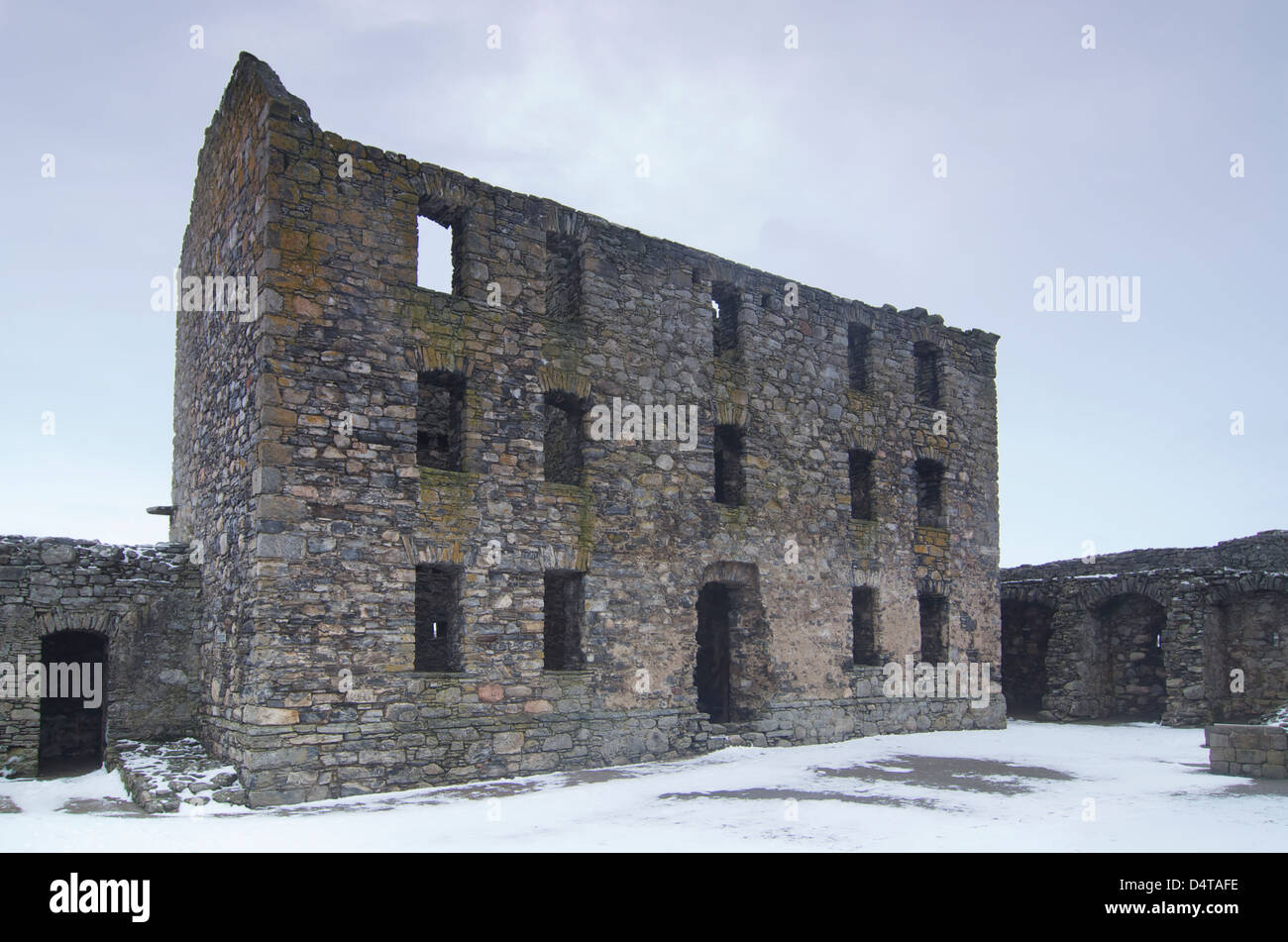 Ruinas de Ruthven Barracks, región de tierras altas, Escocia Foto de stock