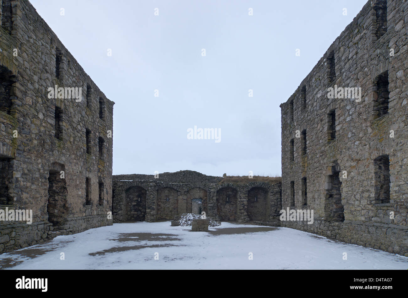 Ruinas de Ruthven Barracks, región de tierras altas, Escocia Foto de stock