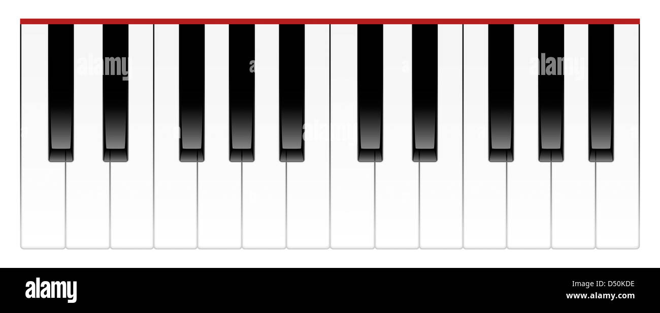 Teclado de Piano octavas Fotografía de stock - Alamy