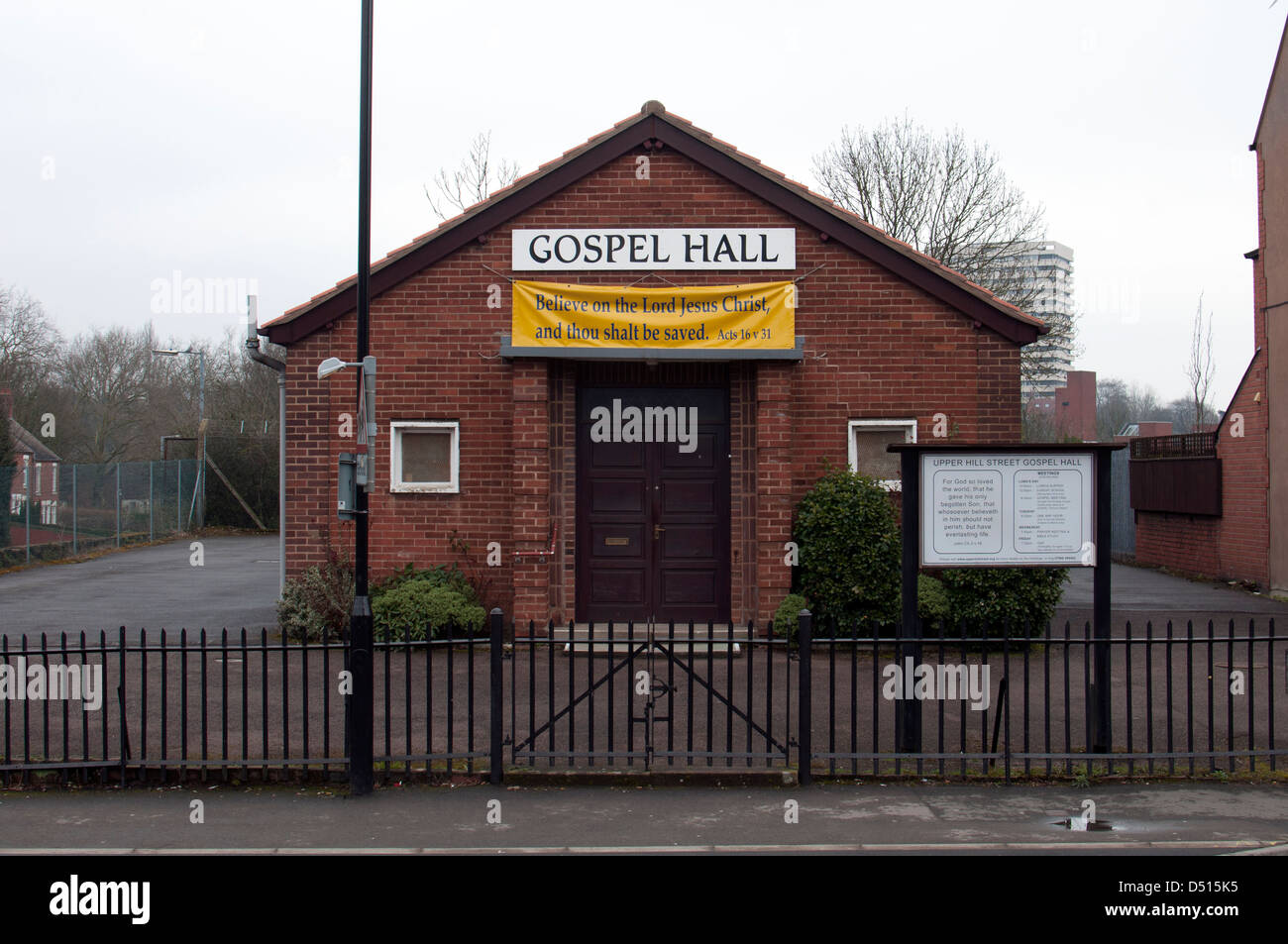 El evangelio de la calle Upper Hill Hall, Coventry, Reino Unido Foto de stock