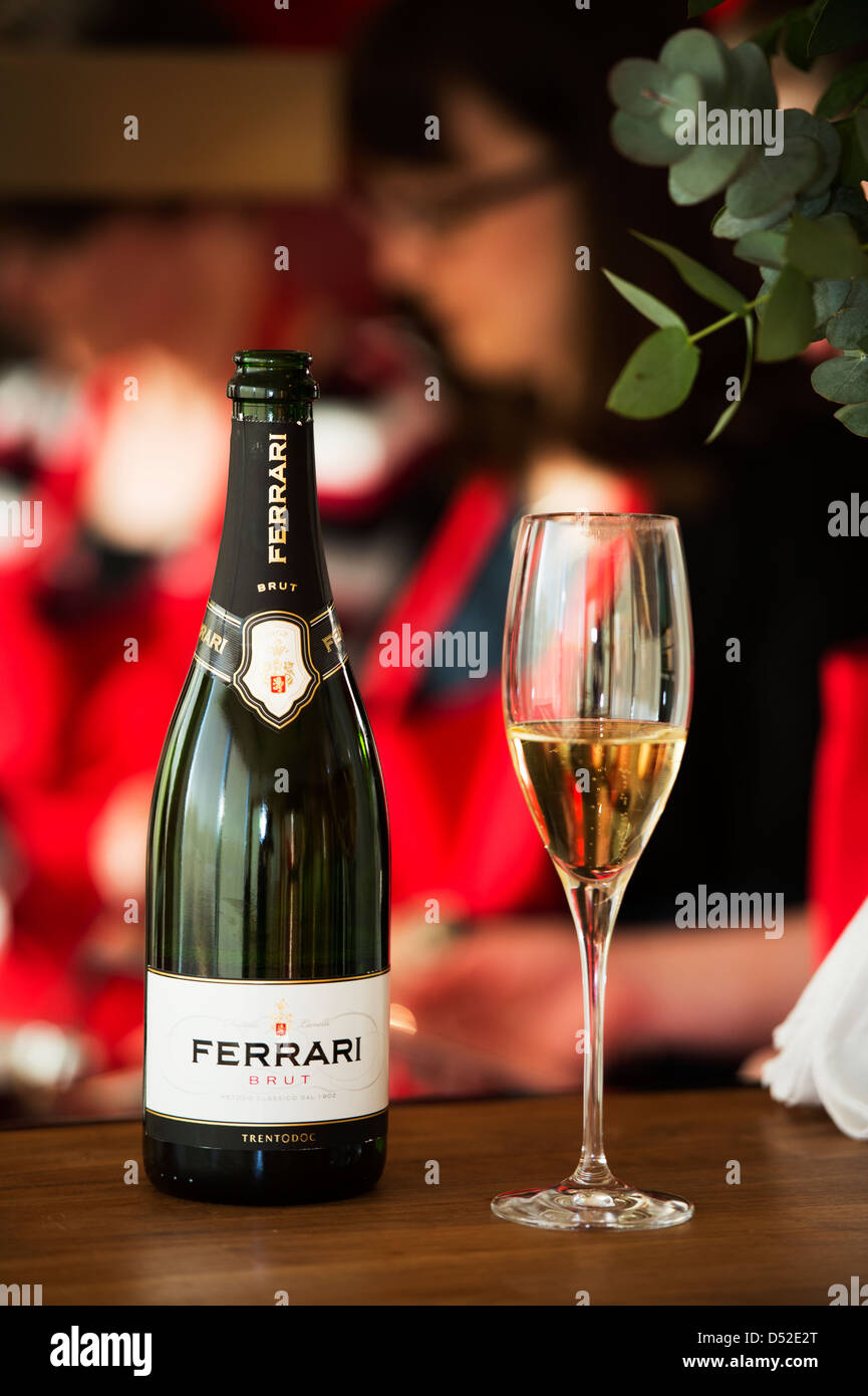 Ferrari brut sirven champán Foto de stock