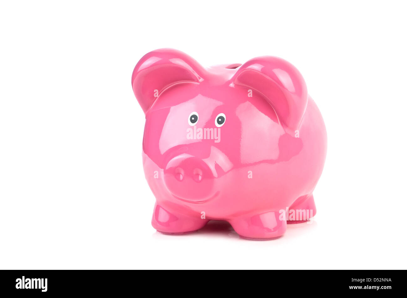 Cerdo rosado dinero box aislado Foto de stock