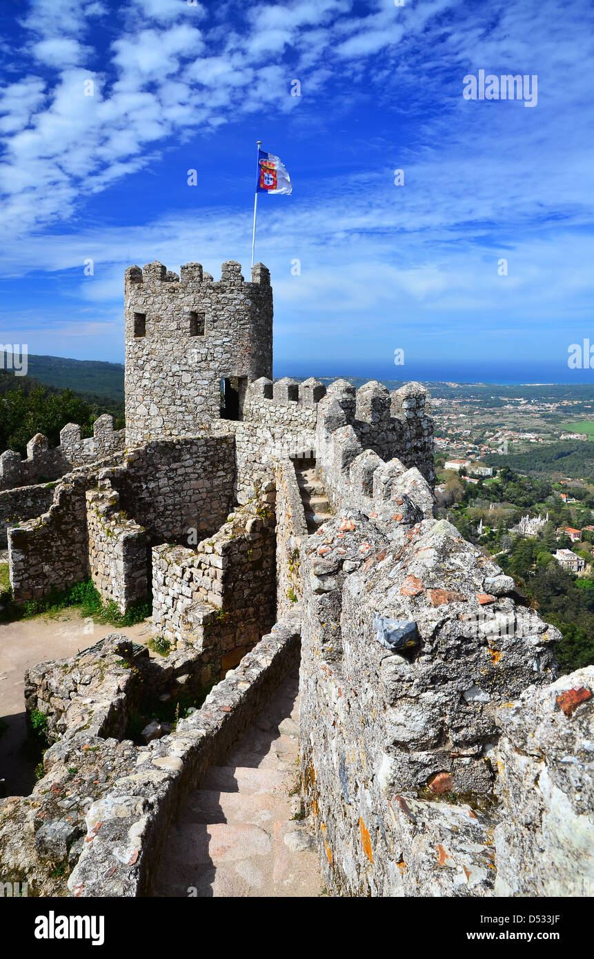 Castelo dos Mouros (Castillo de los moros), Sintra, Portugal Foto de stock