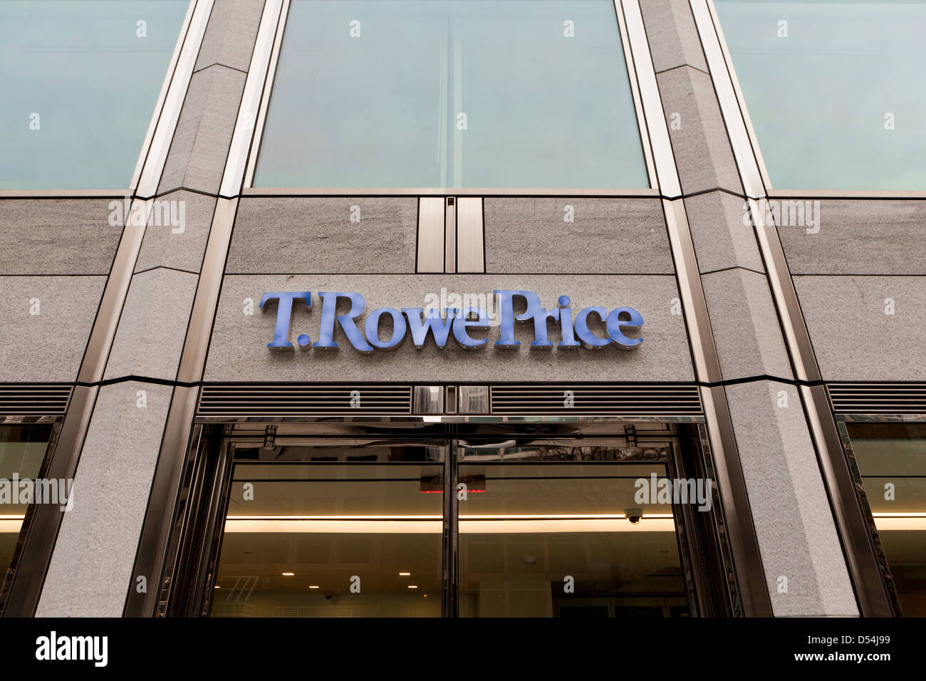 T Rowe Price fachada - EE.UU. Foto de stock