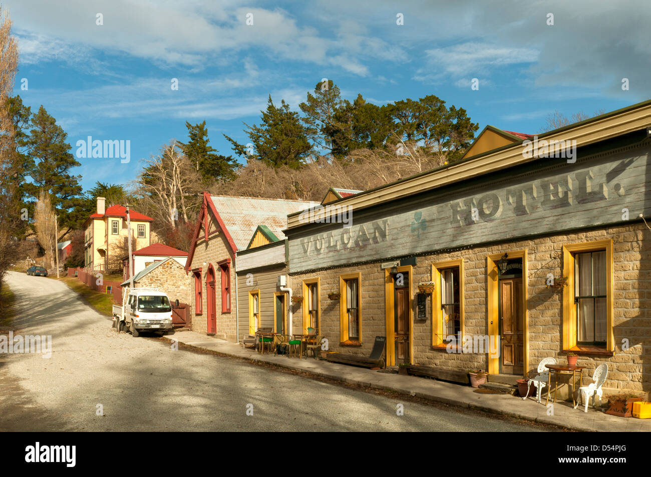 Vulcan Hotel, St Bathans, Central Otago, Nueva Zelanda Foto de stock