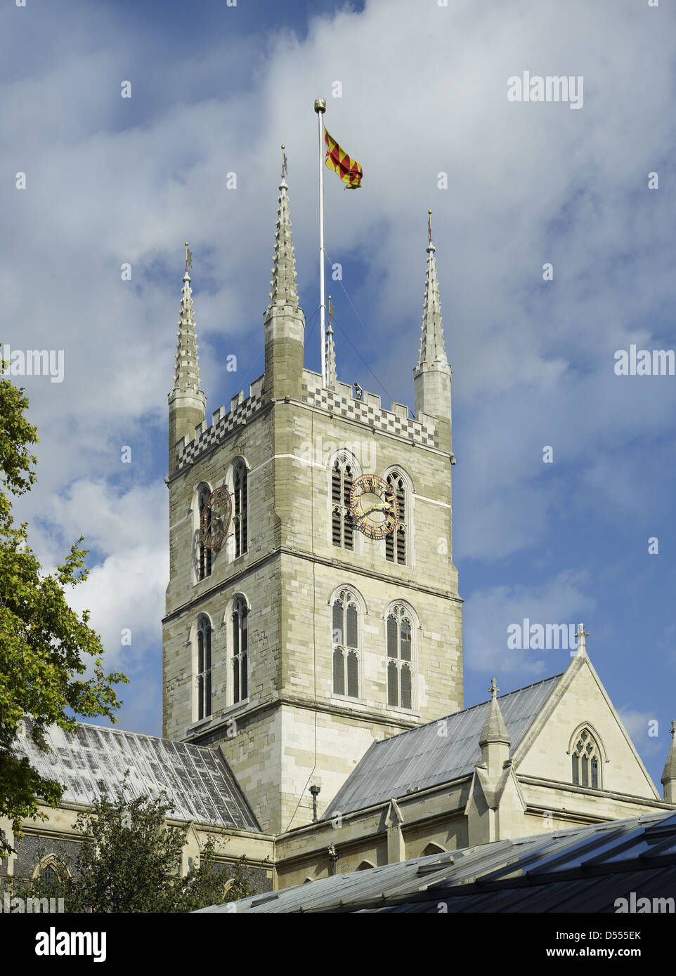 Torre de la Catedral de Southwark Foto de stock