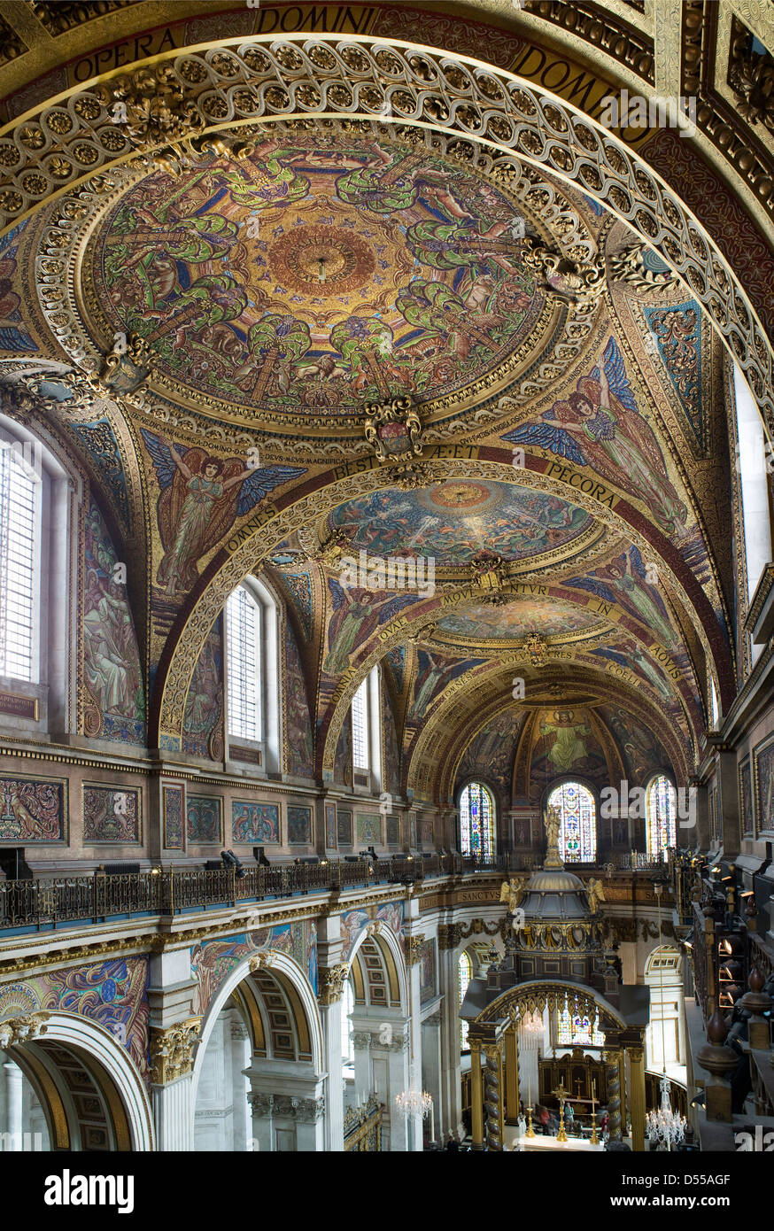 Catedral de San Pablo, Londres. Los mosaicos de la cúpula de la quire platillo o coro, Foto de stock