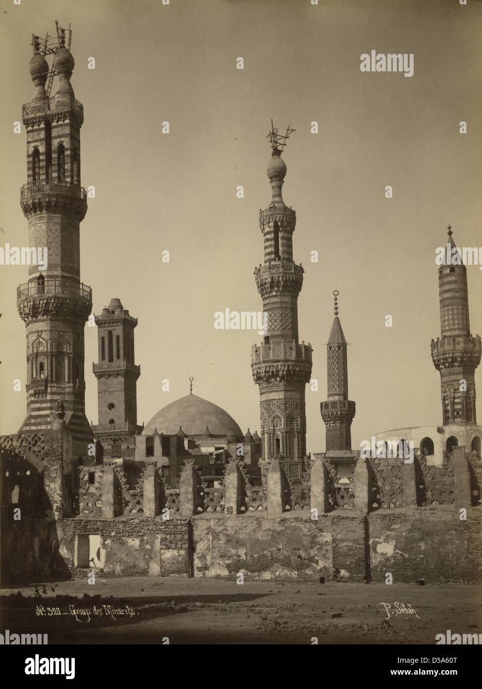 Egipto. Grupo de minaretes Foto de stock
