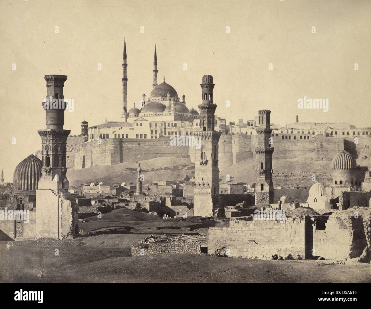 El Cairo. La Ciudadela y la mezquita de Mohammed Ali Foto de stock