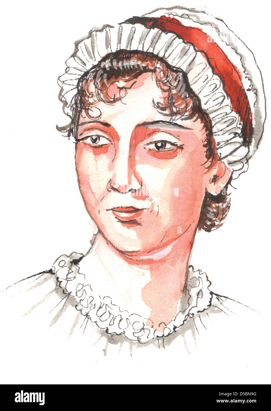 Jane Austen Foto de stock