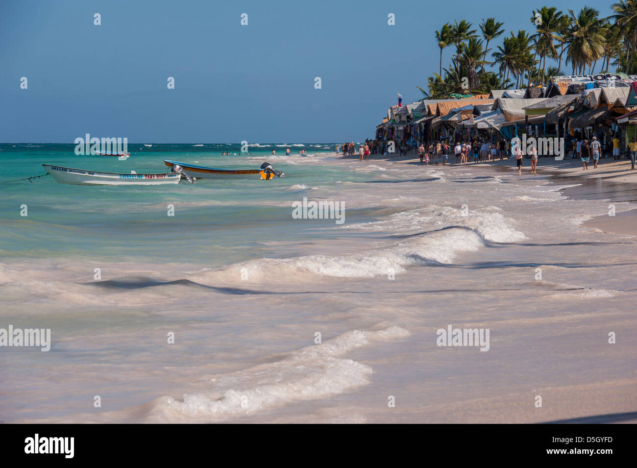 República Dominicana, Punta Cana, Playa Bávaro, Higuey, Bavaro, mercado Foto de stock