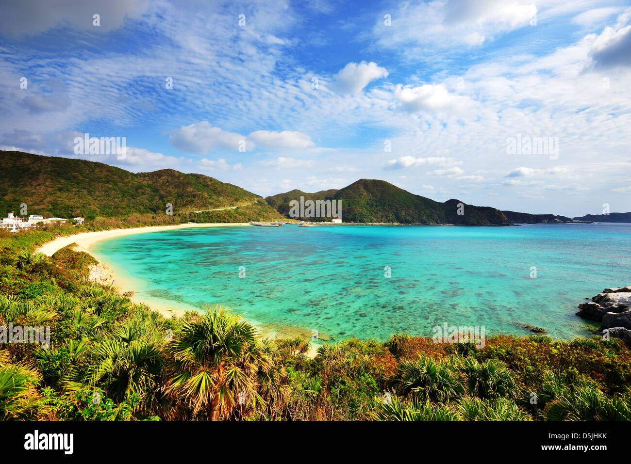 Aharen Beach en la isla de Tokashiki en Okinawa, Japón. Foto de stock