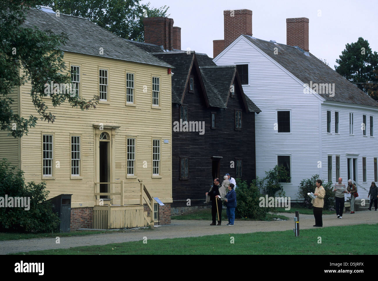 Elk281-1244, Portsmouth, New Hampshire Strawberry Banke Museum, casas históricas Foto de stock