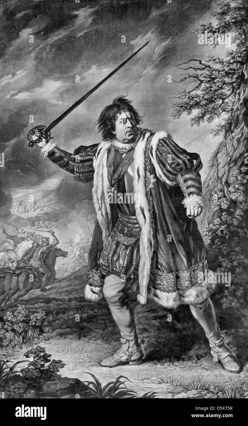 David Garrick, Actor inglés, circa 1750 Foto de stock