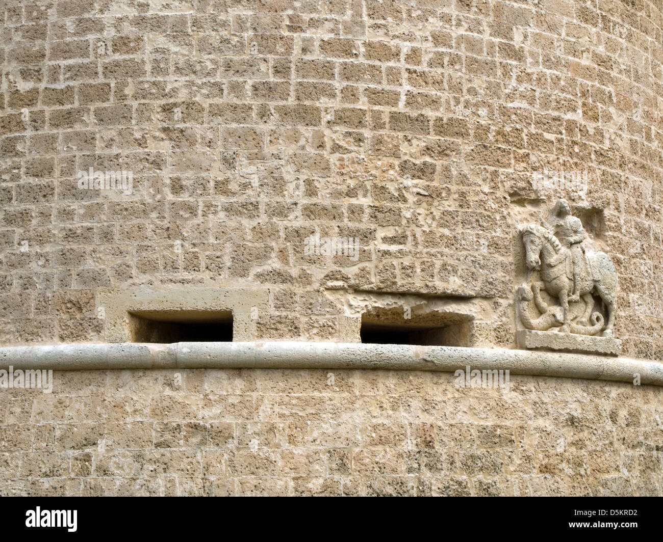 Corigliano d'Otranto LE - castillo - Castello de' Monti - Detalles Foto de stock