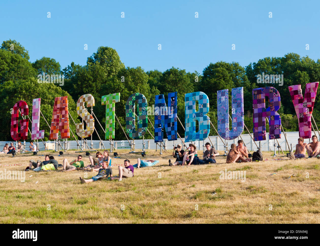 El festival de Glastonbury en Somerset, Gran Bretaña Foto de stock