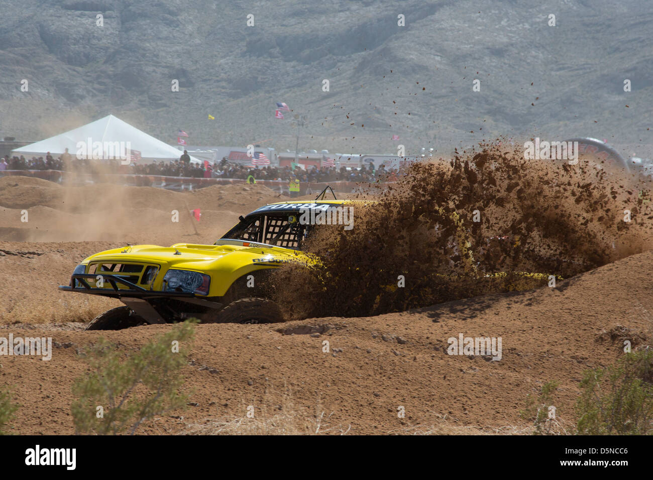 Jean, Nevada - La Menta 400 auto off-road race a través del desierto de Mojave, cerca de Las Vegas. Foto de stock