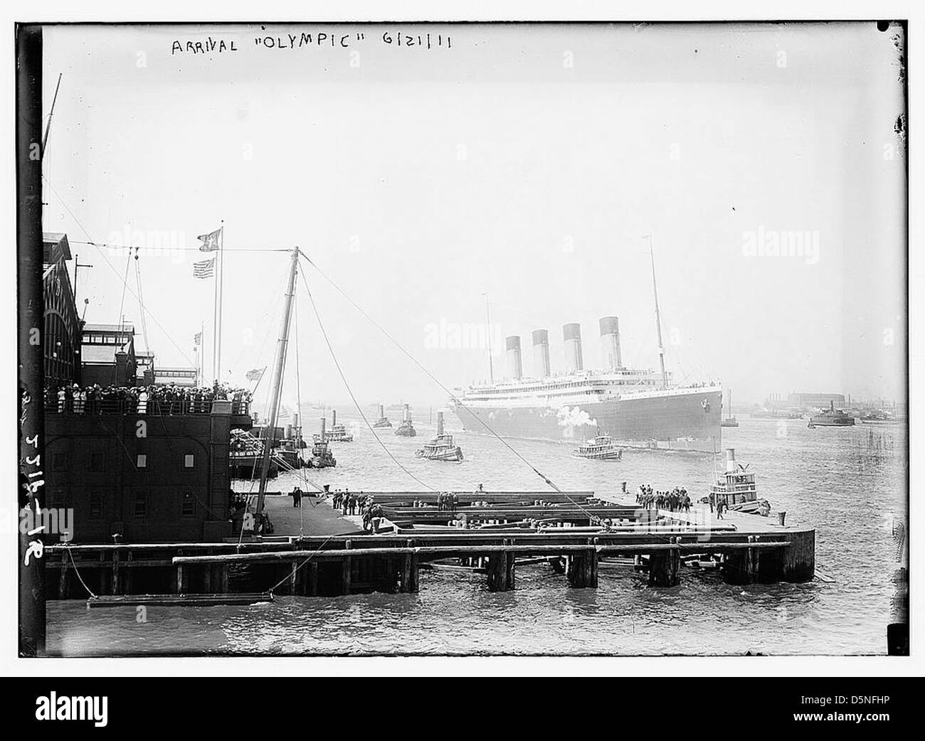 Llegada Olympic, 1911 (LOC) Foto de stock