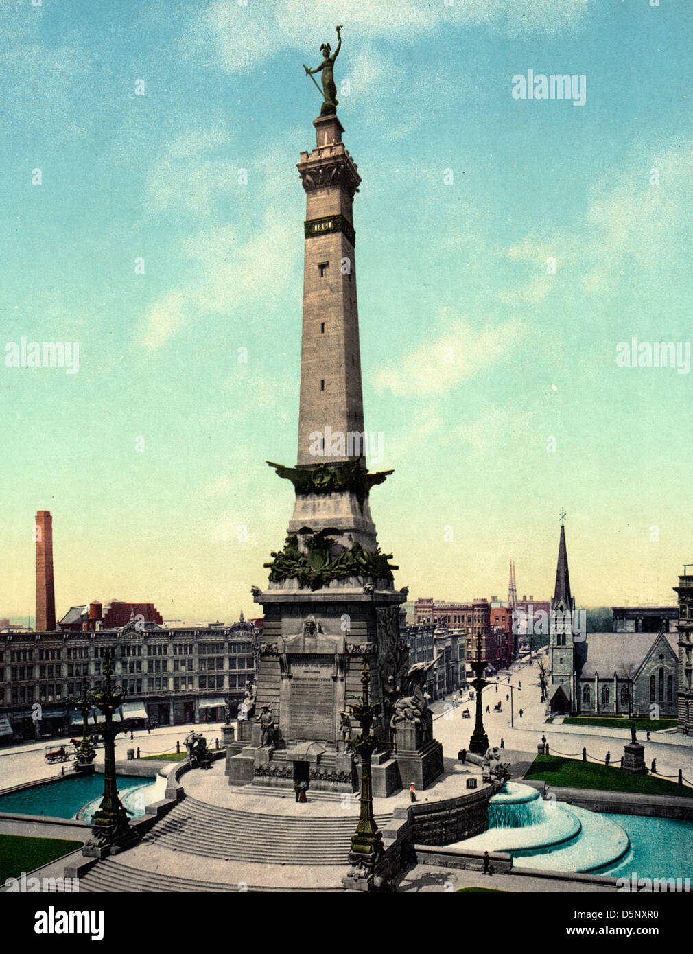El ejército y la Armada monumento, Indianapolis, Indiana Foto de stock