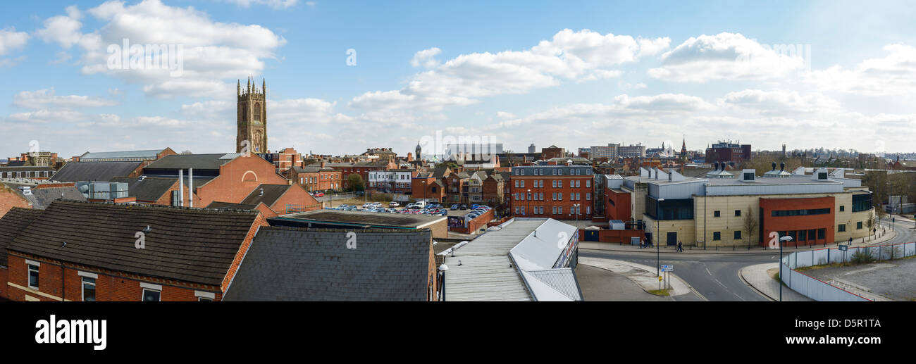 El centro de la ciudad de Derby skyline panorámica Foto de stock