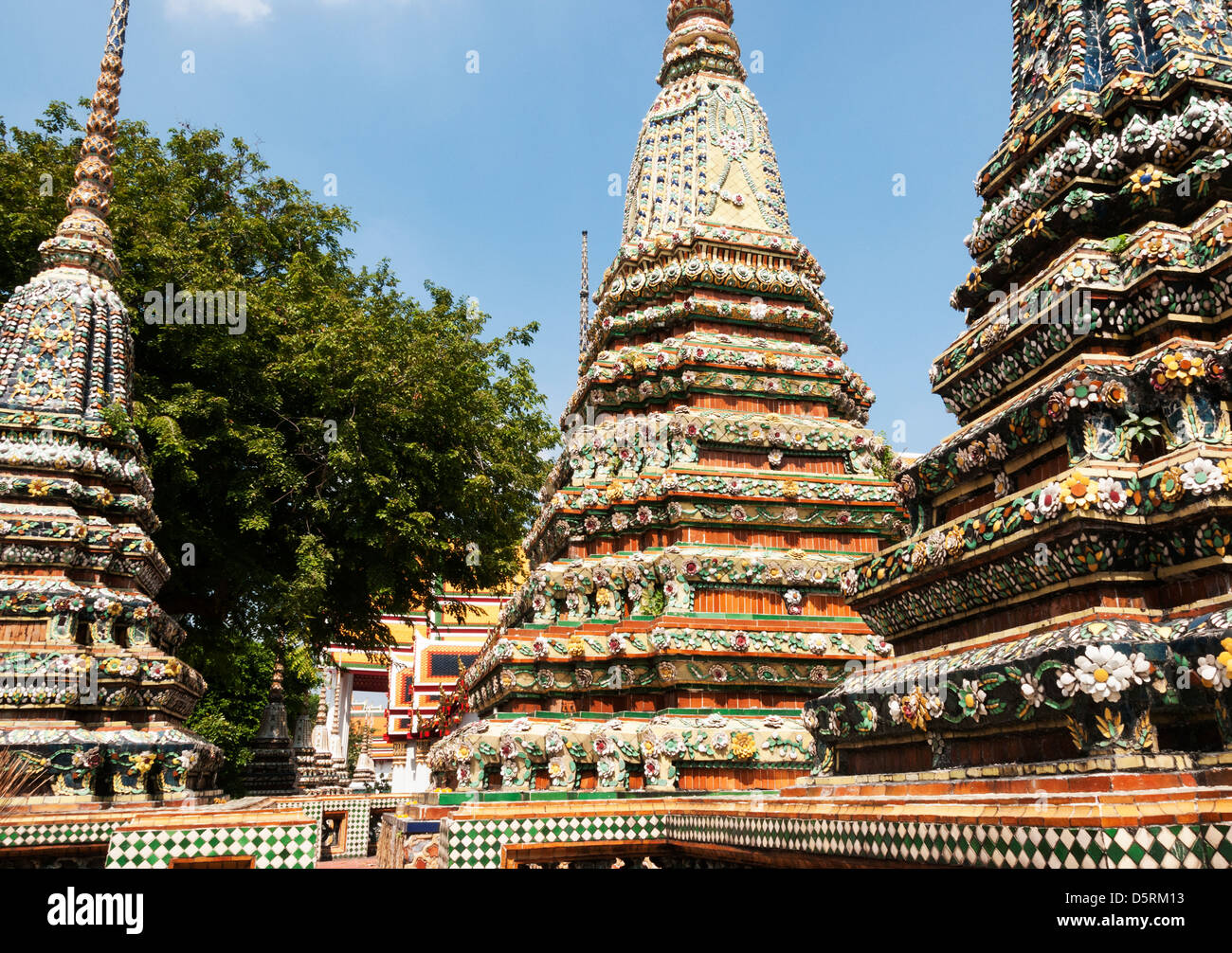 El Wat Pho o Wat Phra Nakhon templo en Bangkok, Tailandia, Asia Foto de stock